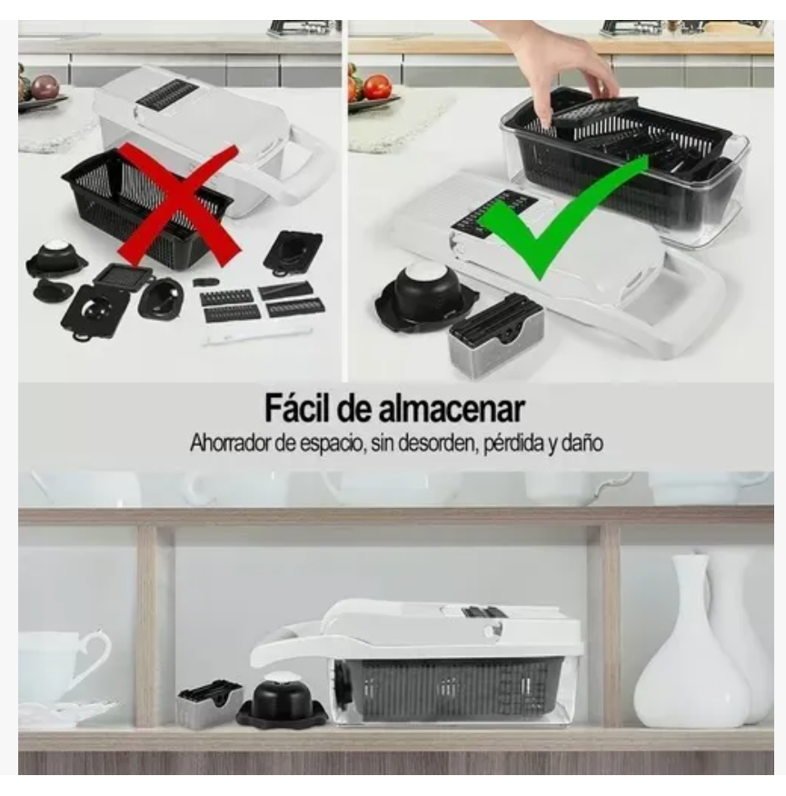 Foto 5 | Kit De Picador De Verduras Rallador 20 In 1 Con Cesta