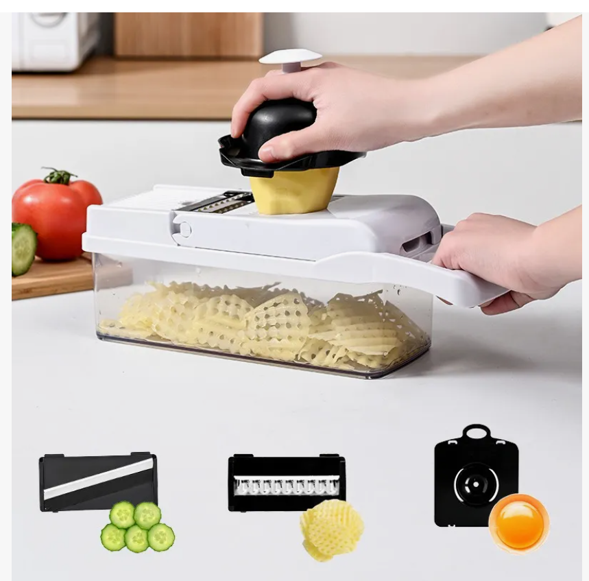 Foto 7 pulgar | Kit De Picador De Verduras Rallador 20 In 1 Con Cesta