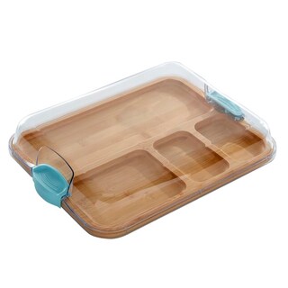 Foto 7 | Tabla De Cortar Farberware Build-a-board De Bambú Con Compartimentos - Venta Internacional.