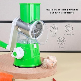 Foto 3 | Rallador De Verduras Manual 3 En 1 Rayador Multifuncional Bluelander (verde)