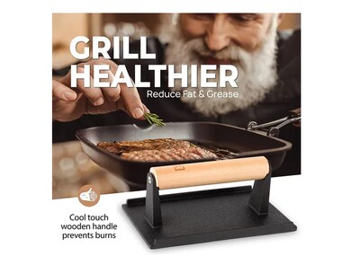 Foto 5 | Xtellar Prensa Premium De Parrilla En Hierro Fundido Ideal Para Hamburguesas