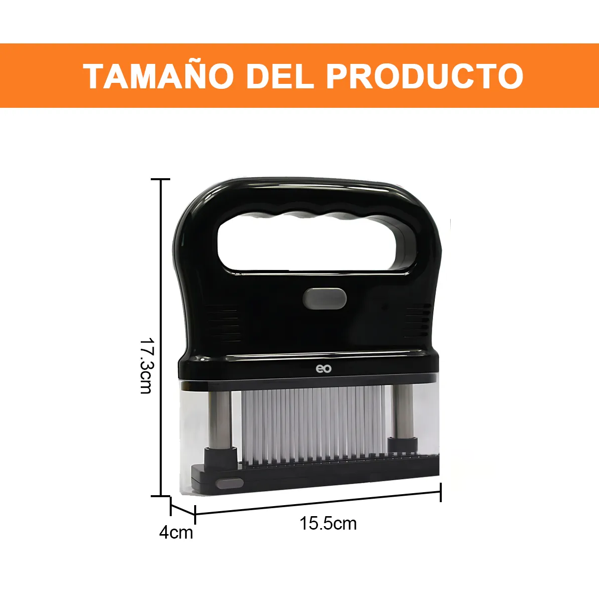 Foto 4 pulgar | Ablandador De Carne Tenderizador Manual Con 48 Agujas Acero Inoxidable  Eo Safe Imports Esi-20349 Negro