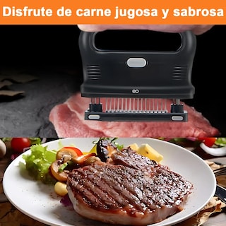 Foto 4 | Ablandador De Carne Tenderizador Manual Con 48 Agujas Acero Inoxidable Eo Safe Imports Esi-20349 Negro