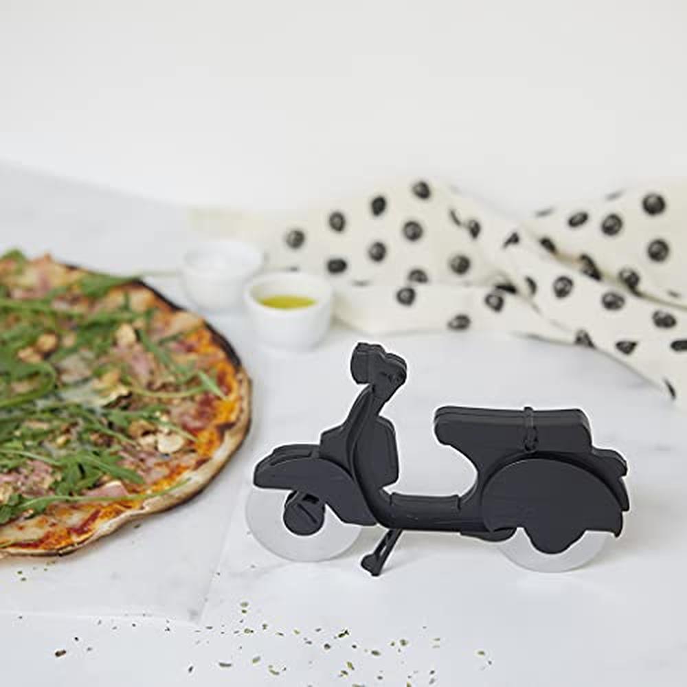 Foto 7 | Corta Pizza Scooter Acero Inoxidable Negro