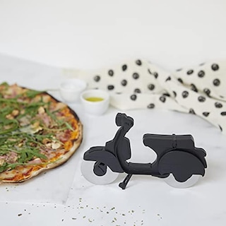 Foto 7 | Corta Pizza Scooter Acero Inoxidable Negro