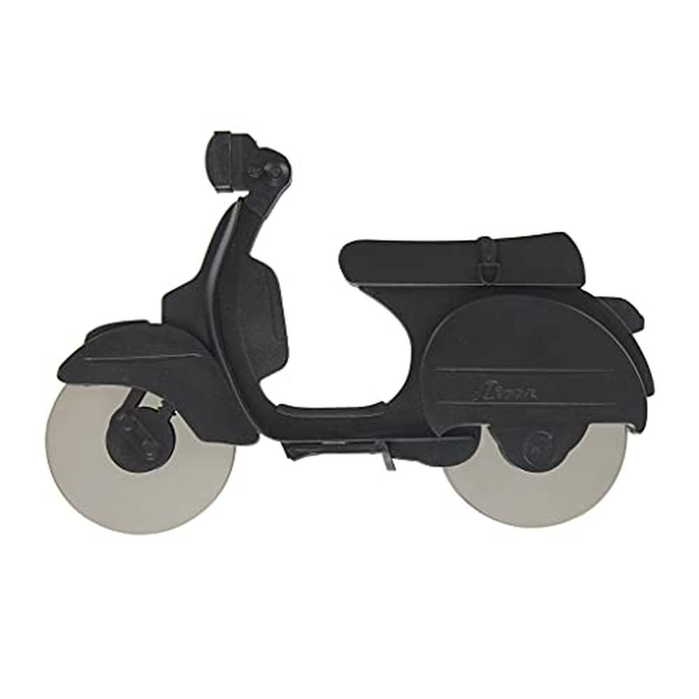 Foto 9 pulgar | Corta Pizza Scooter Acero Inoxidable Negro