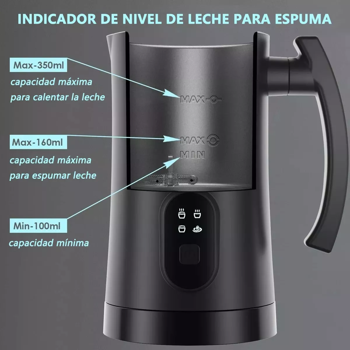 Foto 5 pulgar | Espumador de Leche Automática Fría y Caliente Eo Safe Imports Esi-10518 Negro