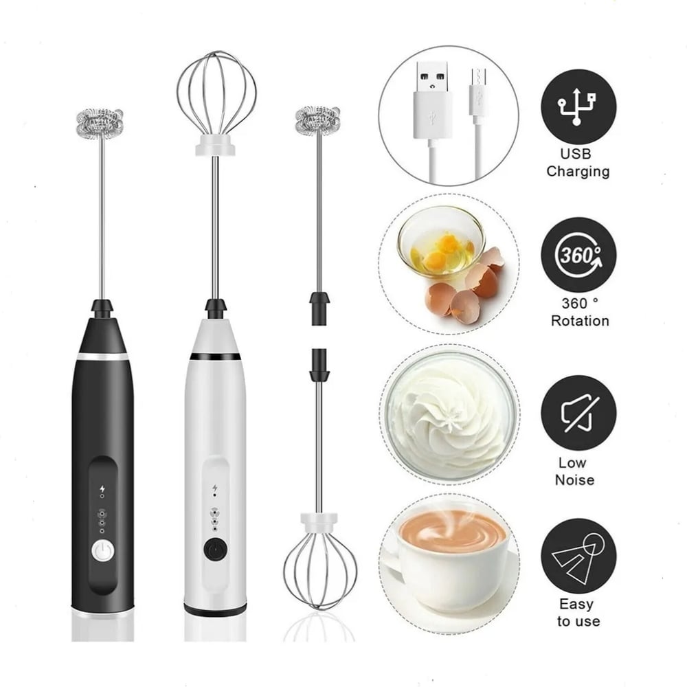 Foto 2 | Batidor Espumador De Café Y Leche, Mini, Recargable - Venta Internacional.
