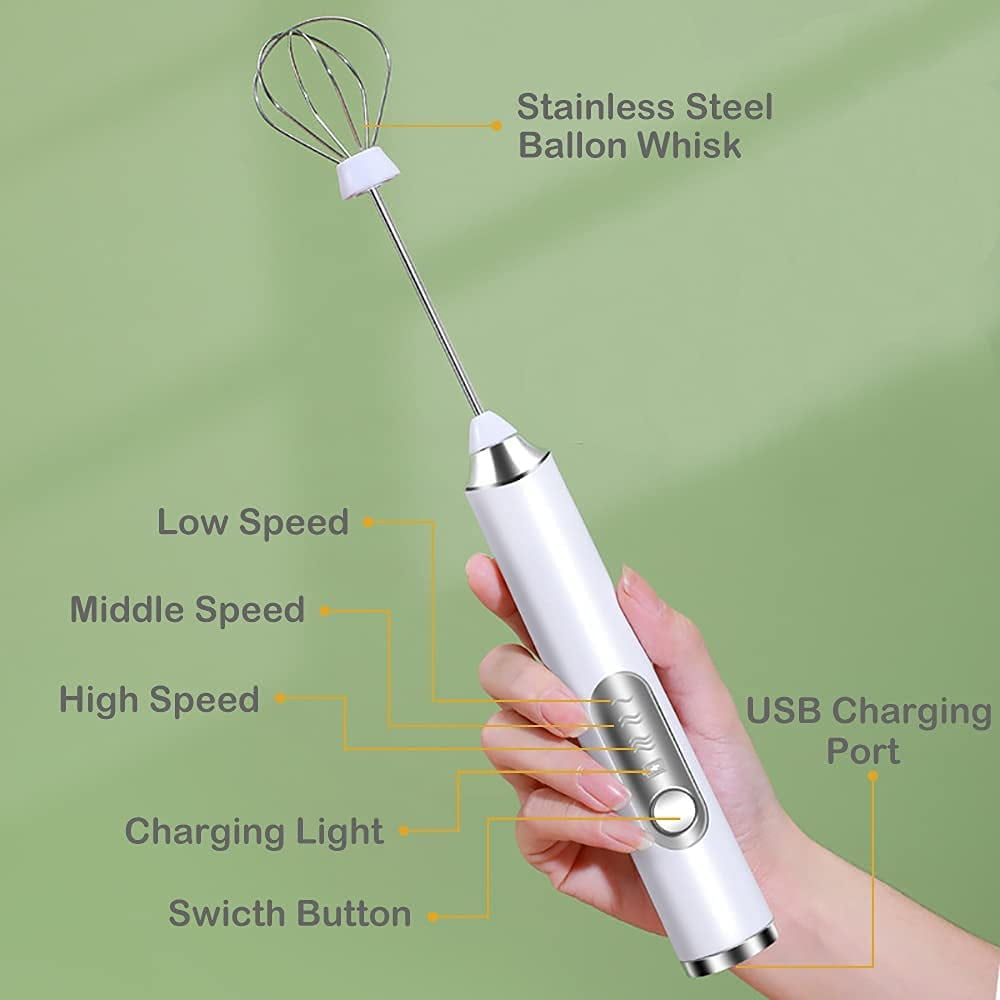 Foto 5 | Dispositivo Portátil Eléctrico Milk Fother Ficcug Con 2 Batidores Recargables - Venta Internacional.
