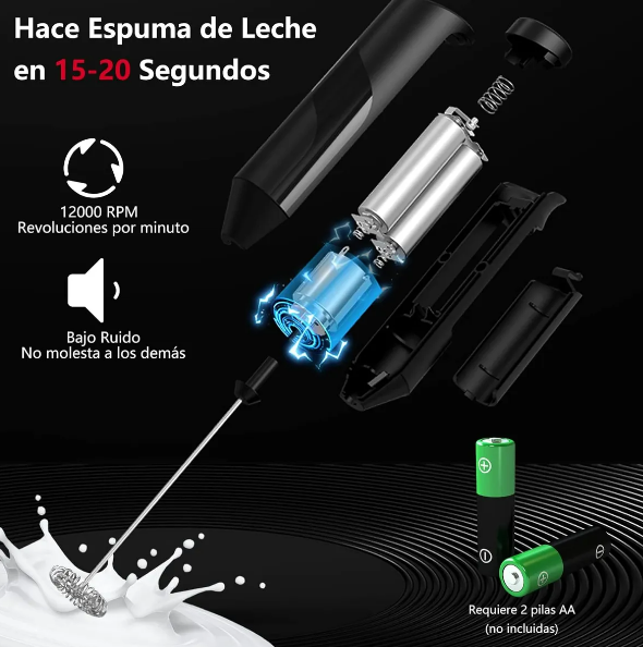 Foto 3 pulgar | Batidor Xtellar Eléctrico De Cafe Espumador De Leche Portátil