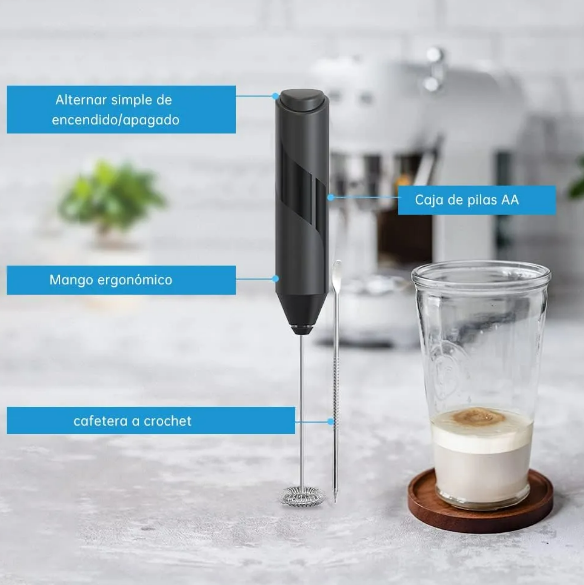 Foto 4 pulgar | Batidor Xtellar Eléctrico De Cafe Espumador De Leche Portátil