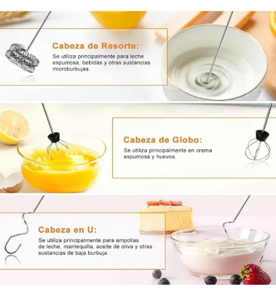Foto 4 | Batidor Xtellar Eléctrico De Leche Y Café, 3 Velocidades /recargable