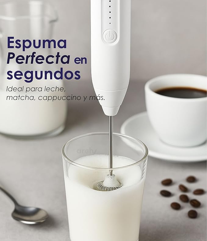 Foto 3 pulgar | Espumador De Leche Archy Eléctrico Usb Recargable 3 Velocidades Con 2 Accesorios Agitadores De Bebidas Para Café Huevos