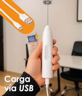 Foto 4 | Espumador De Leche Archy Eléctrico Usb Recargable 3 Velocidades Con 2 Accesorios Agitadores De Bebidas Para Café Huevos