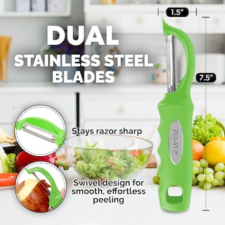 Foto 3 | Pelador de Verduras Zulay Kitchen Giratorio de Acero Inoxidable - Venta Internacional