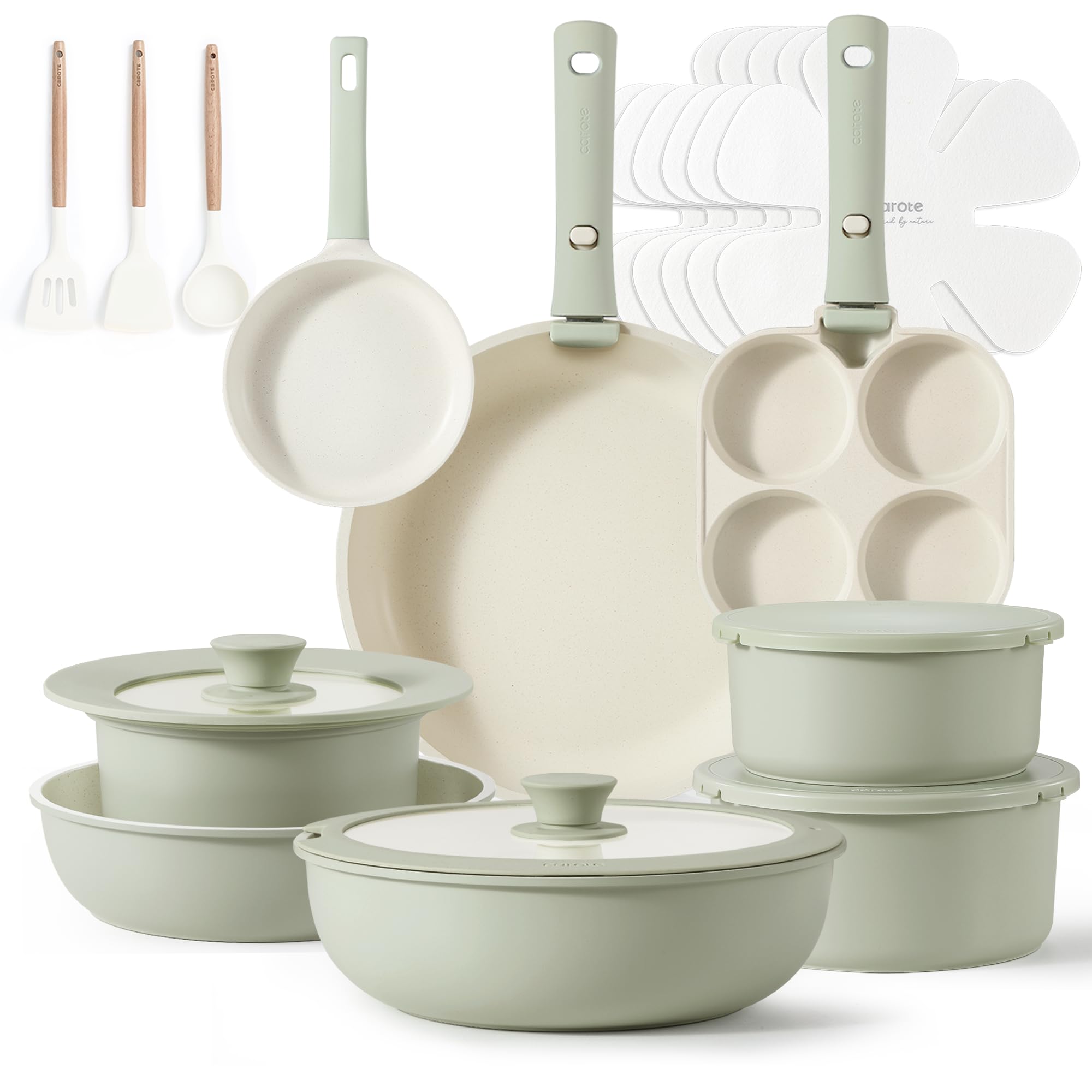 Foto 1 | Juego De Utensilios De Cocina Carote, 23 Piezas, Antiadherentes Con Mango Desmontable - Venta Internacional.