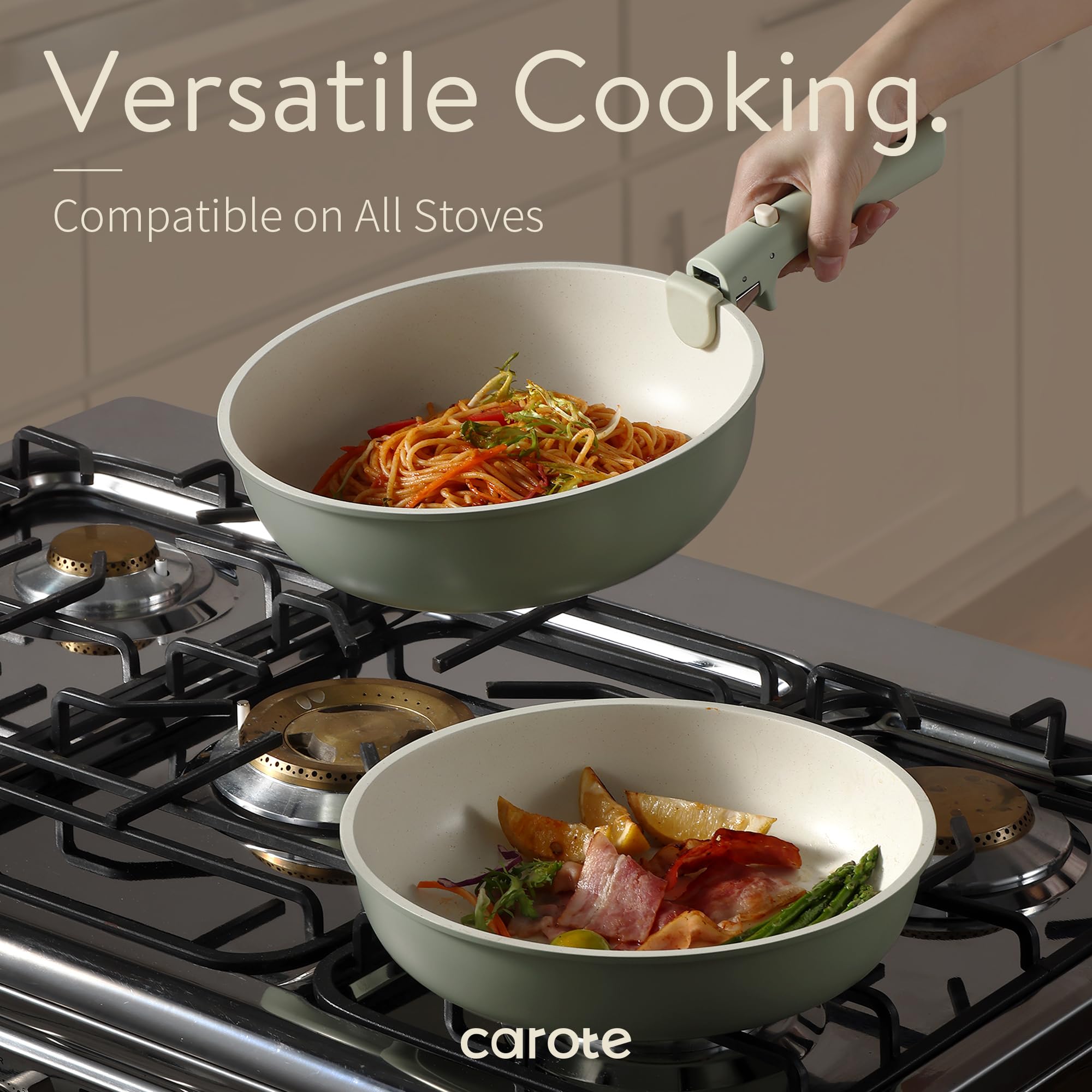 Foto 4 | Juego De Utensilios De Cocina Carote, 23 Piezas, Antiadherentes Con Mango Desmontable - Venta Internacional.