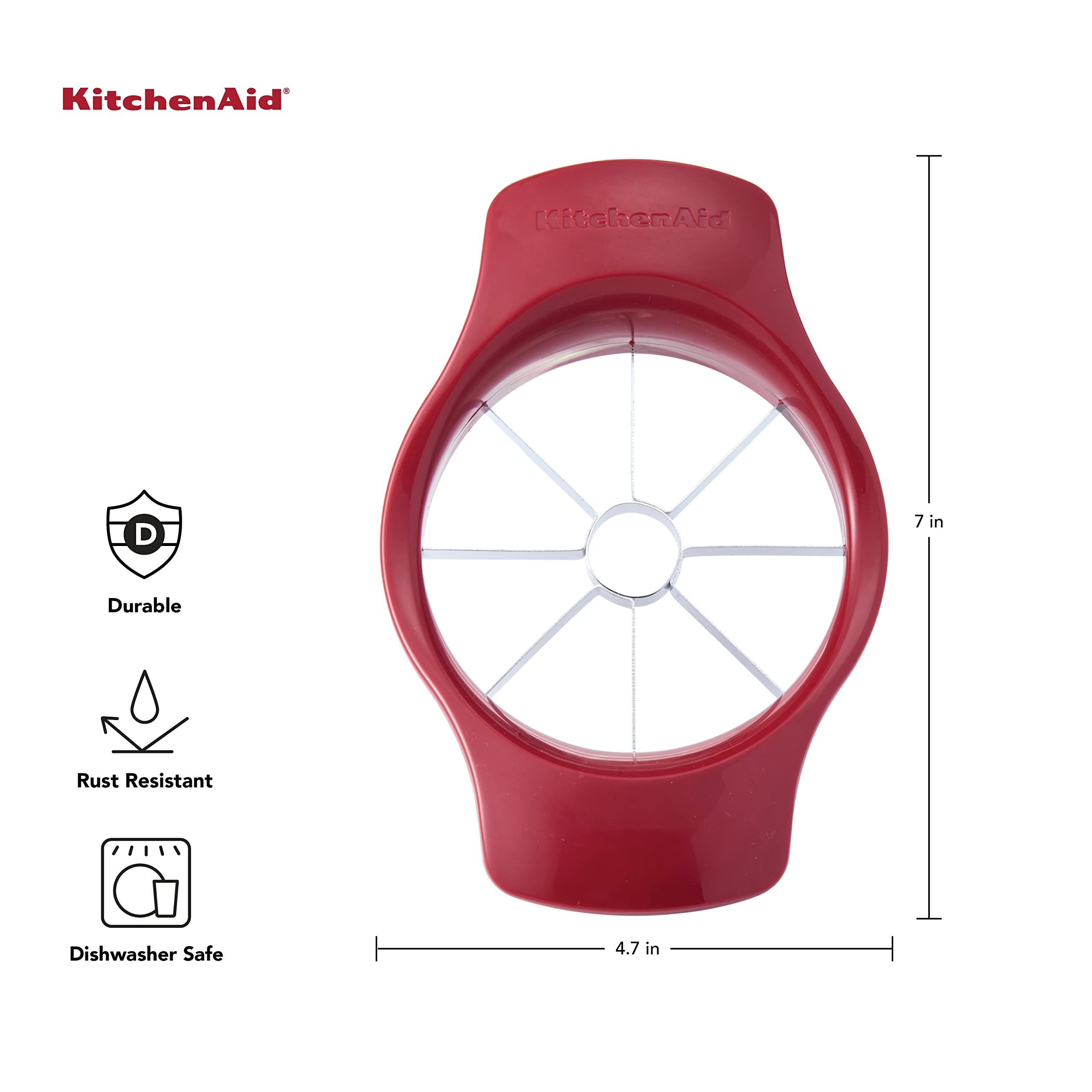 Foto 3 pulgar | Cortadora de Frutas Kitchenaid Classic Roja Acero Inoxidable - Venta Internacional