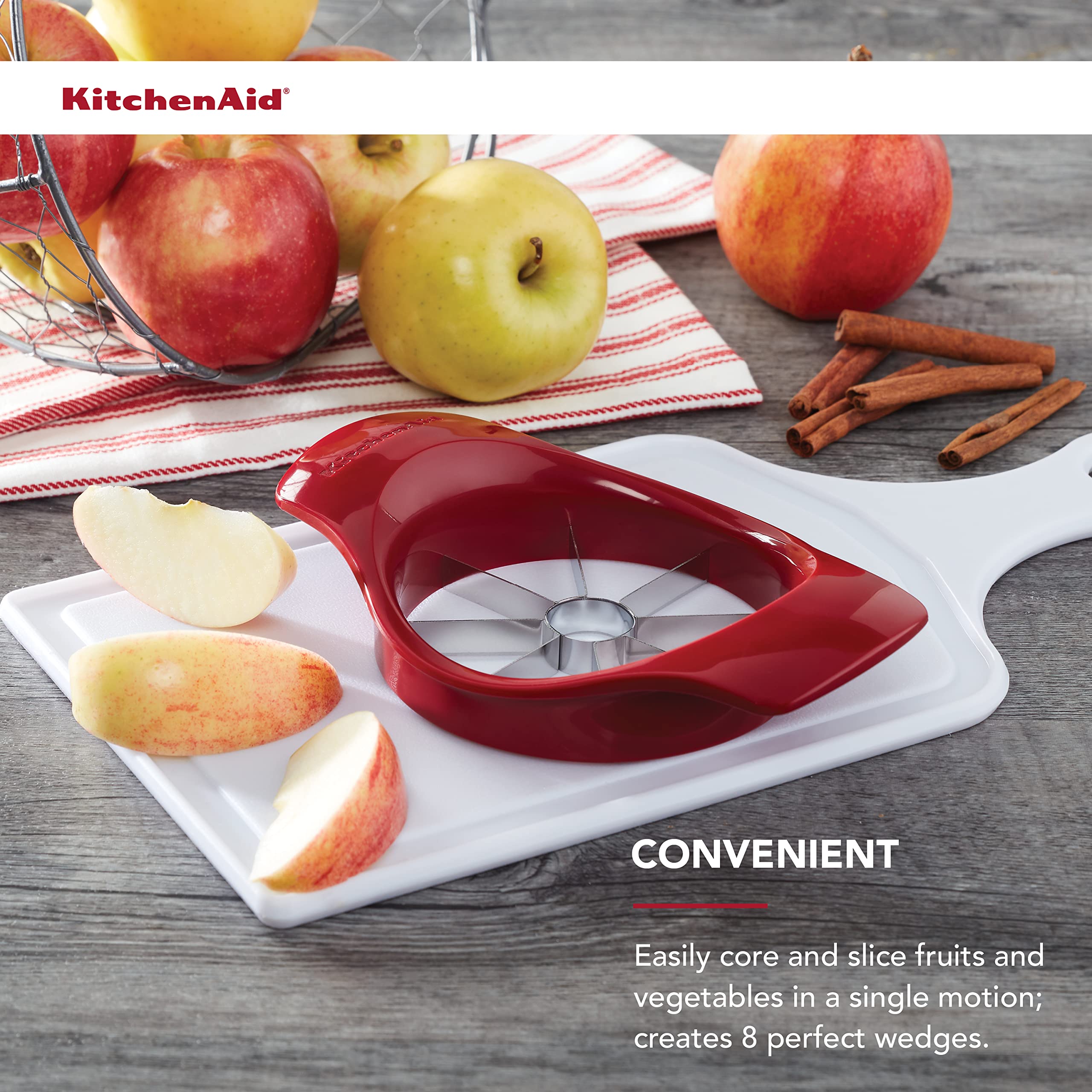 Foto 6 pulgar | Cortadora de Frutas Kitchenaid Classic Roja Acero Inoxidable - Venta Internacional