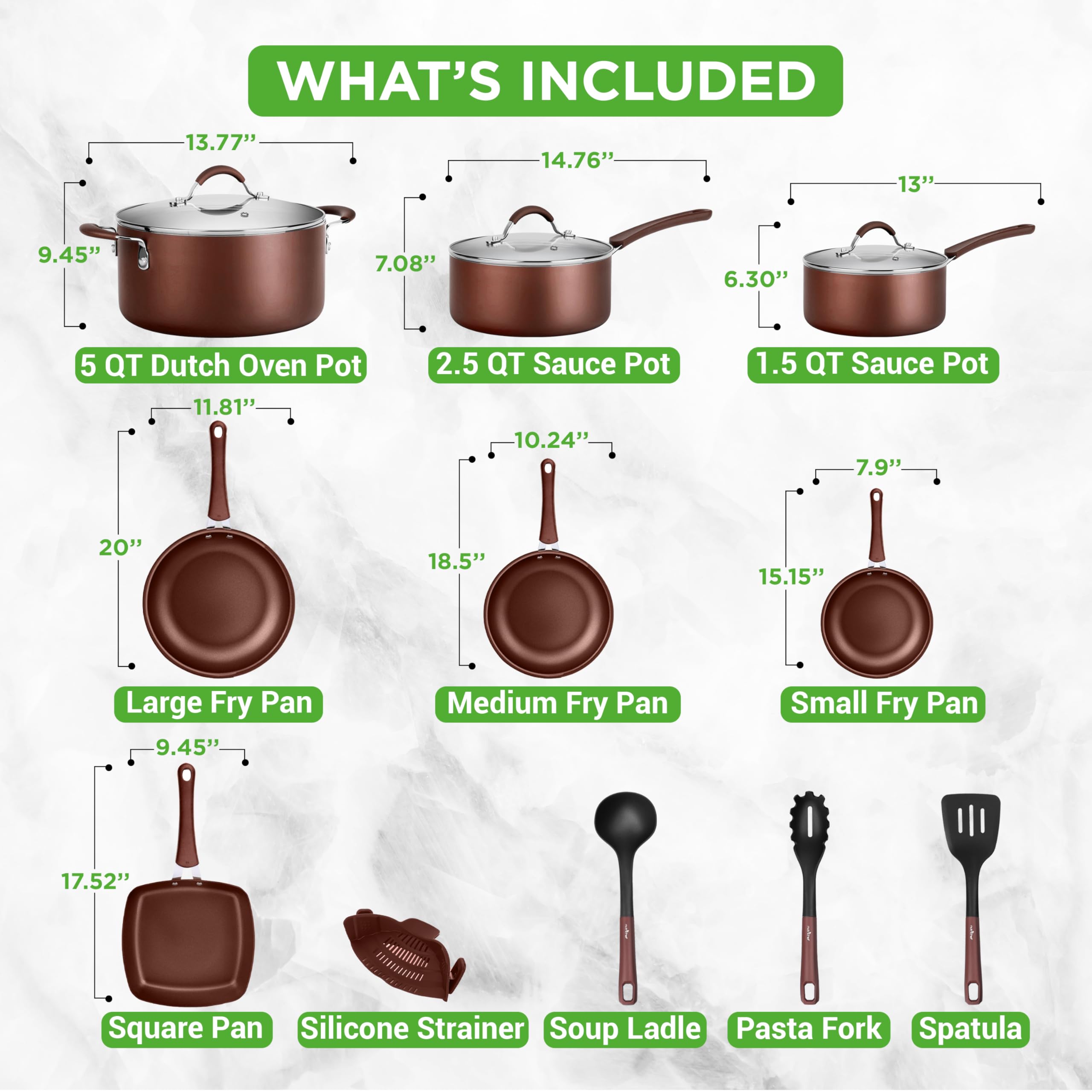 Foto 4 pulgar | Set De Utensilios De Cocina Y Horno Nutrichef, 20 Piezas, Antiadherentes - Venta Internacional.