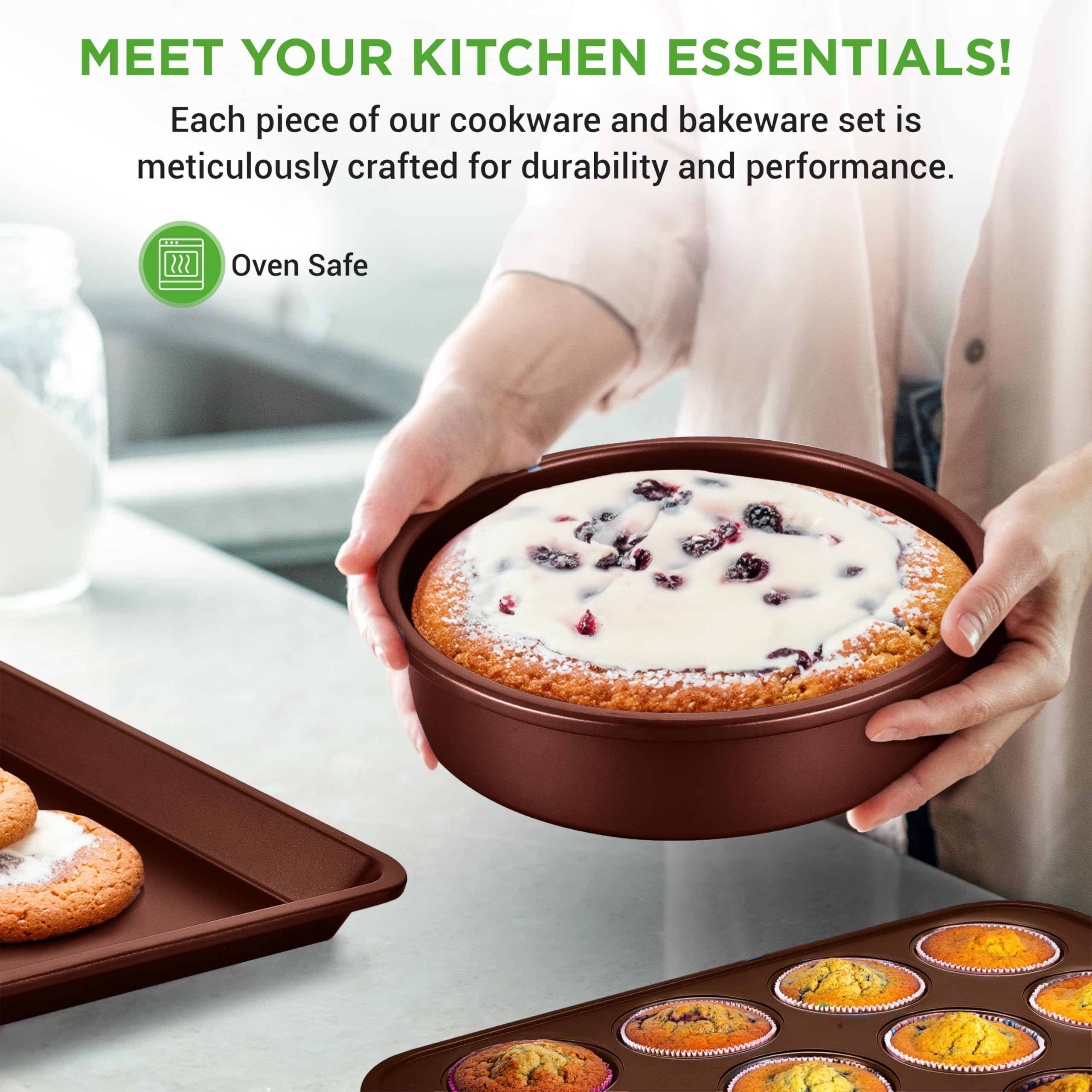 Foto 7 | Set De Utensilios De Cocina Y Horno Nutrichef, 20 Piezas, Antiadherentes - Venta Internacional.