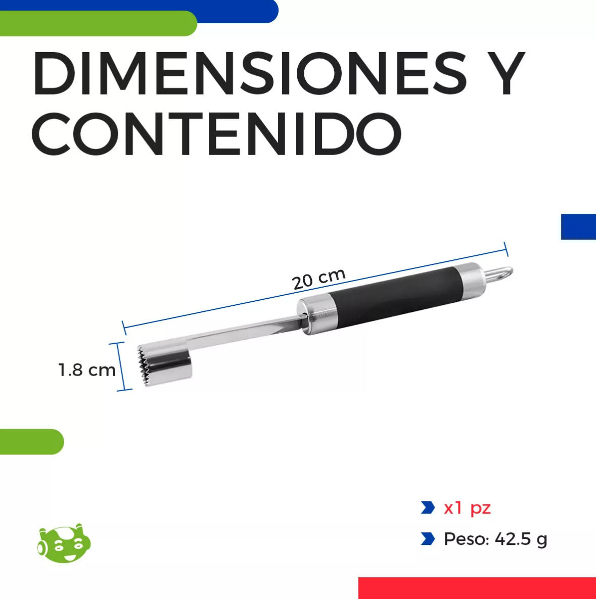 Foto 5 pulgar | Descorazonador De Frutas De Acero Inoxidable Xtellar