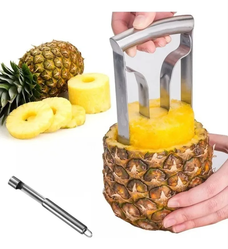Foto 2 pulgar | Juego De Cortador De Piña Y Descorazonador De Manzana Xtellar Color Plata