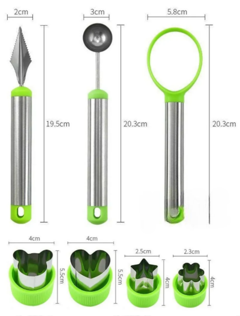 Foto 3 pulgar | Xtellar Kit Premium De Cortadores De Frutas  Verduras Y Galletas - 7 Piezas