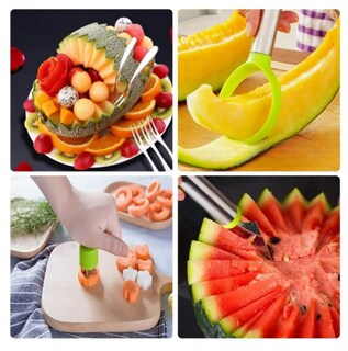 Foto 3 | Xtellar Kit Premium De Cortadores De Frutas Verduras Y Galletas - 7 Piezas