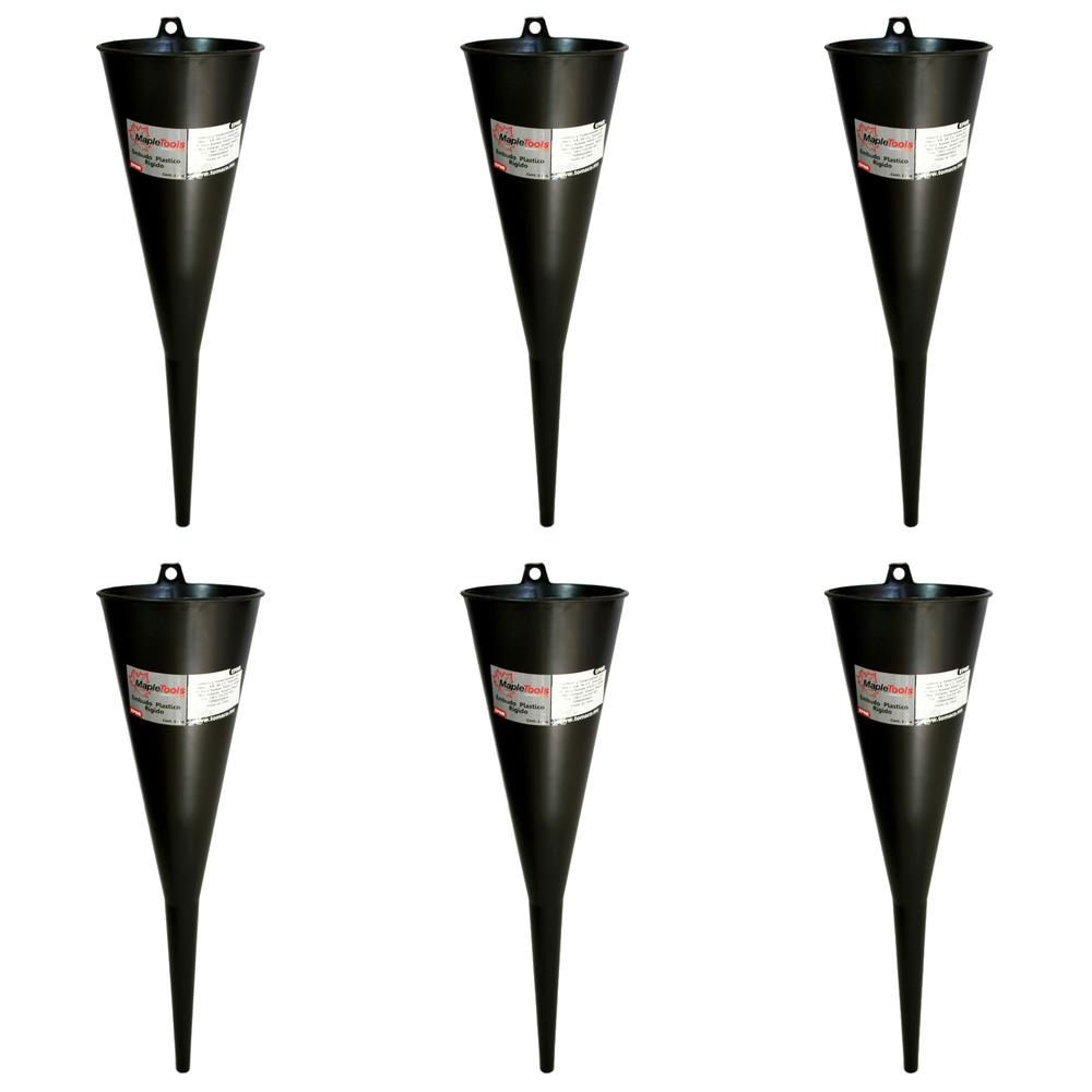 Foto 1 | Pack 6 Embudos de Plastico Negro Rigido Maple Tools