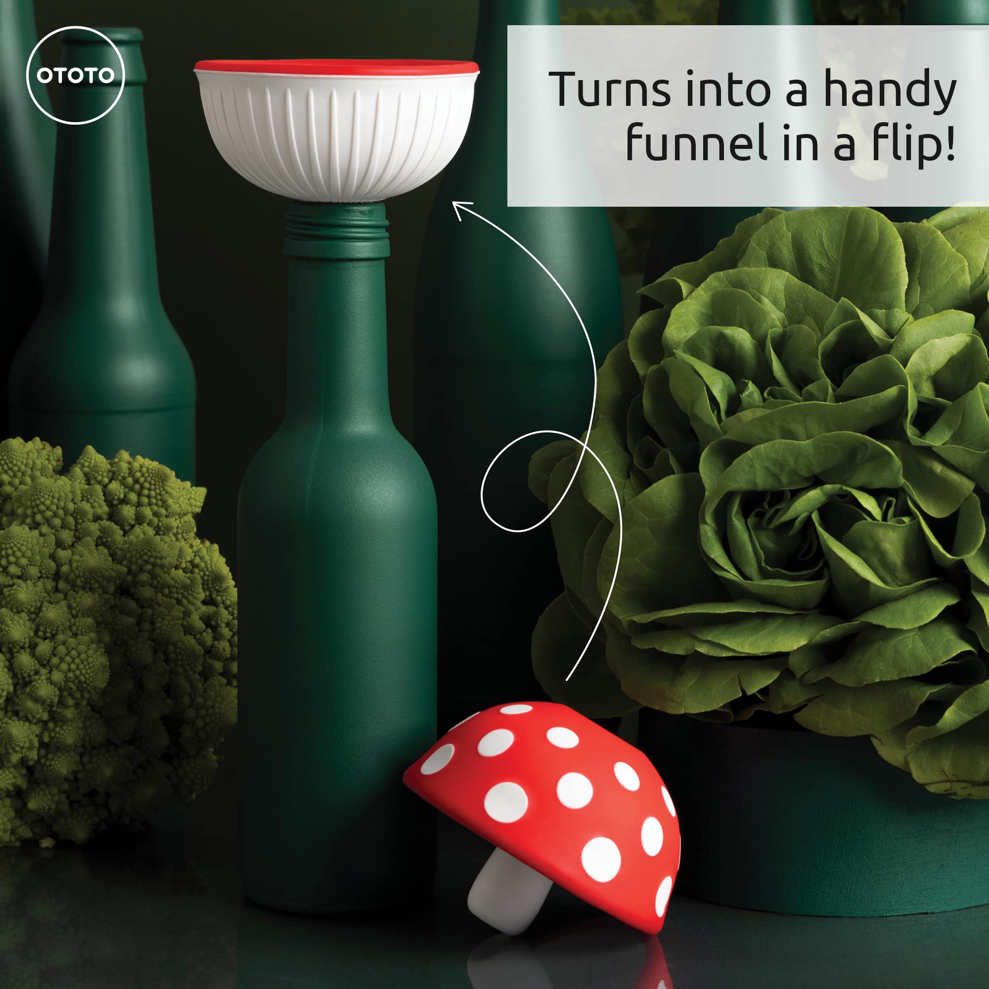 Foto 3 | Embudo De Cocina Pequeño Plegable Ototo Mushroom Silicone - Venta Internacional.