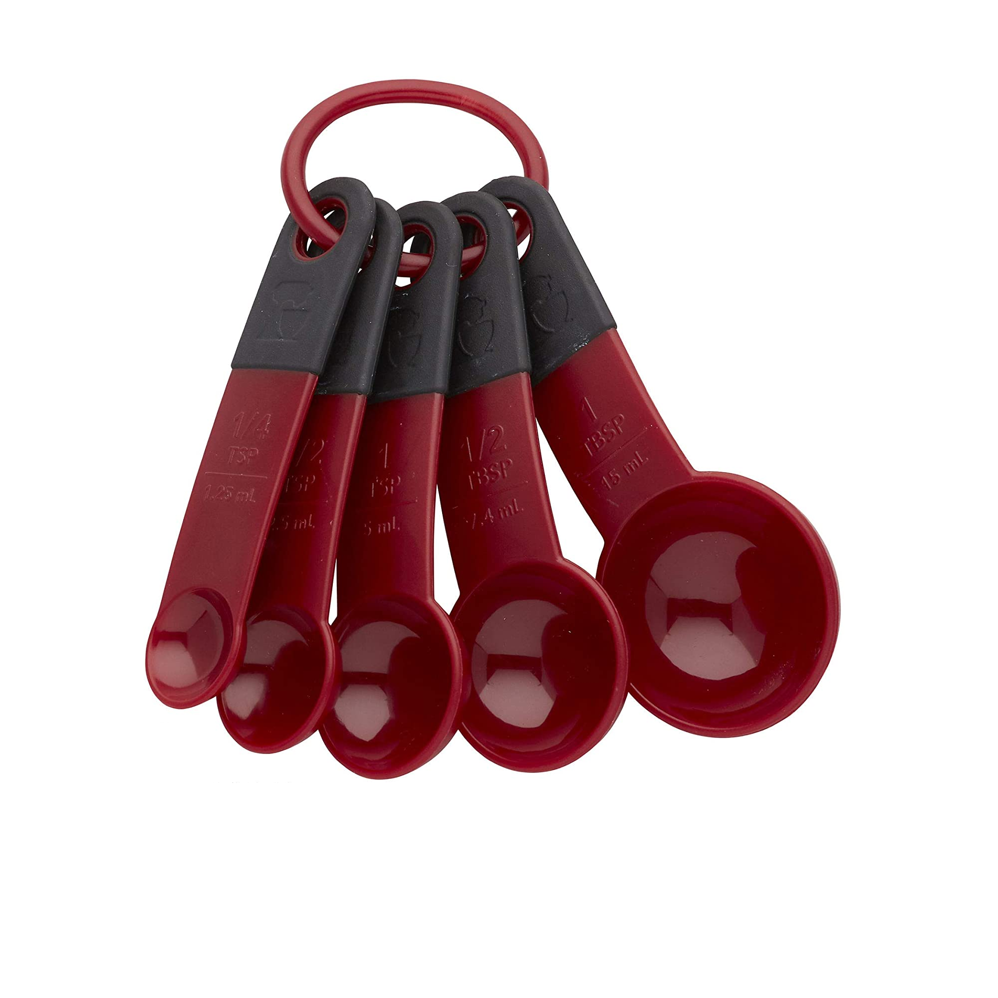 Set de 5 Cucharas Medidoras color Rojo