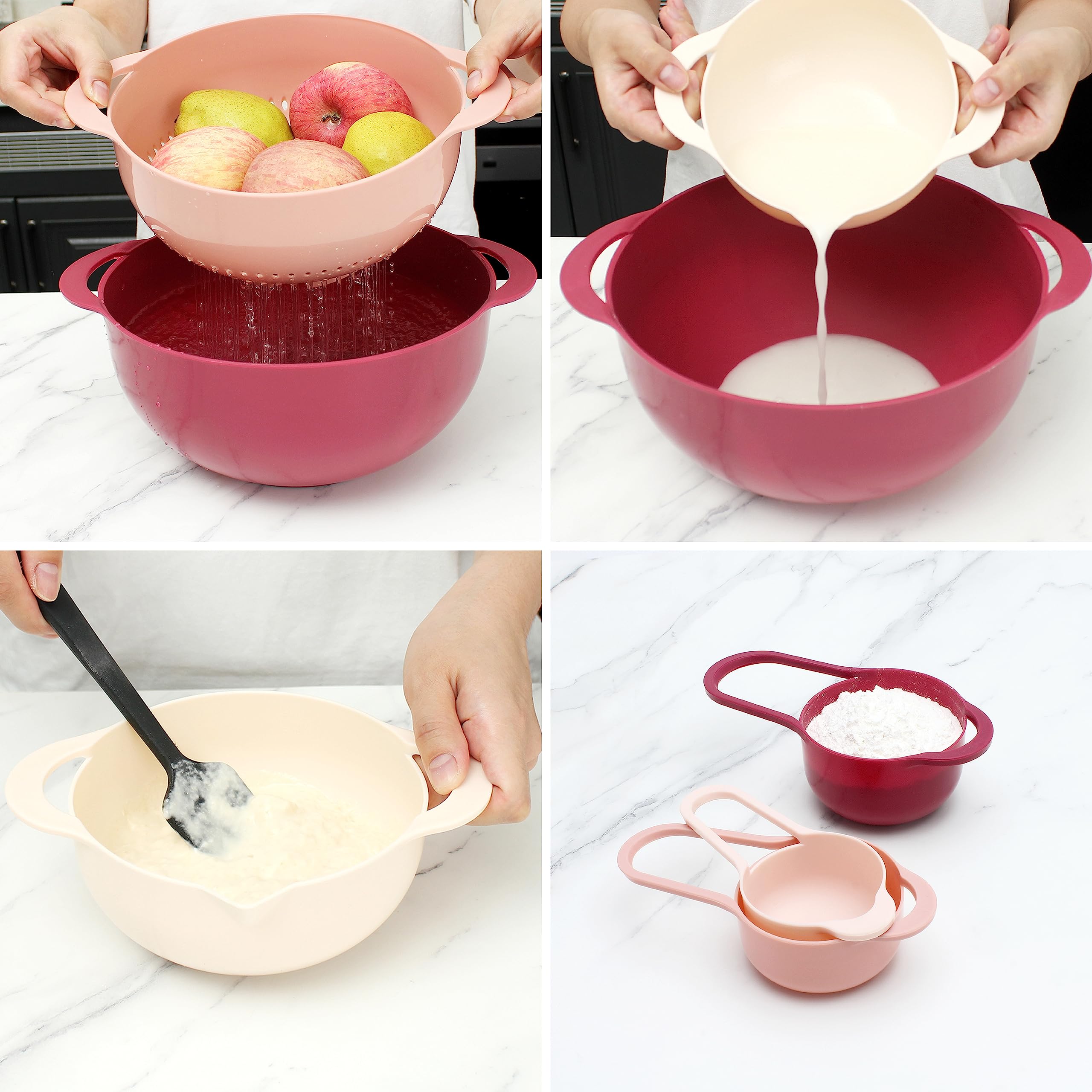 Foto 5 | Juego De Cuencos Para Anidar Cook With Color, 8 Piezas Con Tazas Medidoras - Venta Internacional.