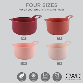 Foto 2 | Juego De Cuencos Para Mezclar Cook With Color, Antideslizantes, 4 Piezas De Plástico - Venta Internacional.