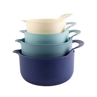 Foto 1 | Juego De Cuencos Para Mezclar Cook With Color, Antideslizantes, 4 Piezas, Azul - Venta Internacional.