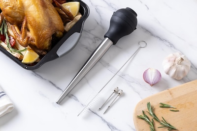 Foto 4 | Jeringa Turkey Baster Cook With Color Apta Para Uso Alimentario Con Cepillo - Venta Internacional.