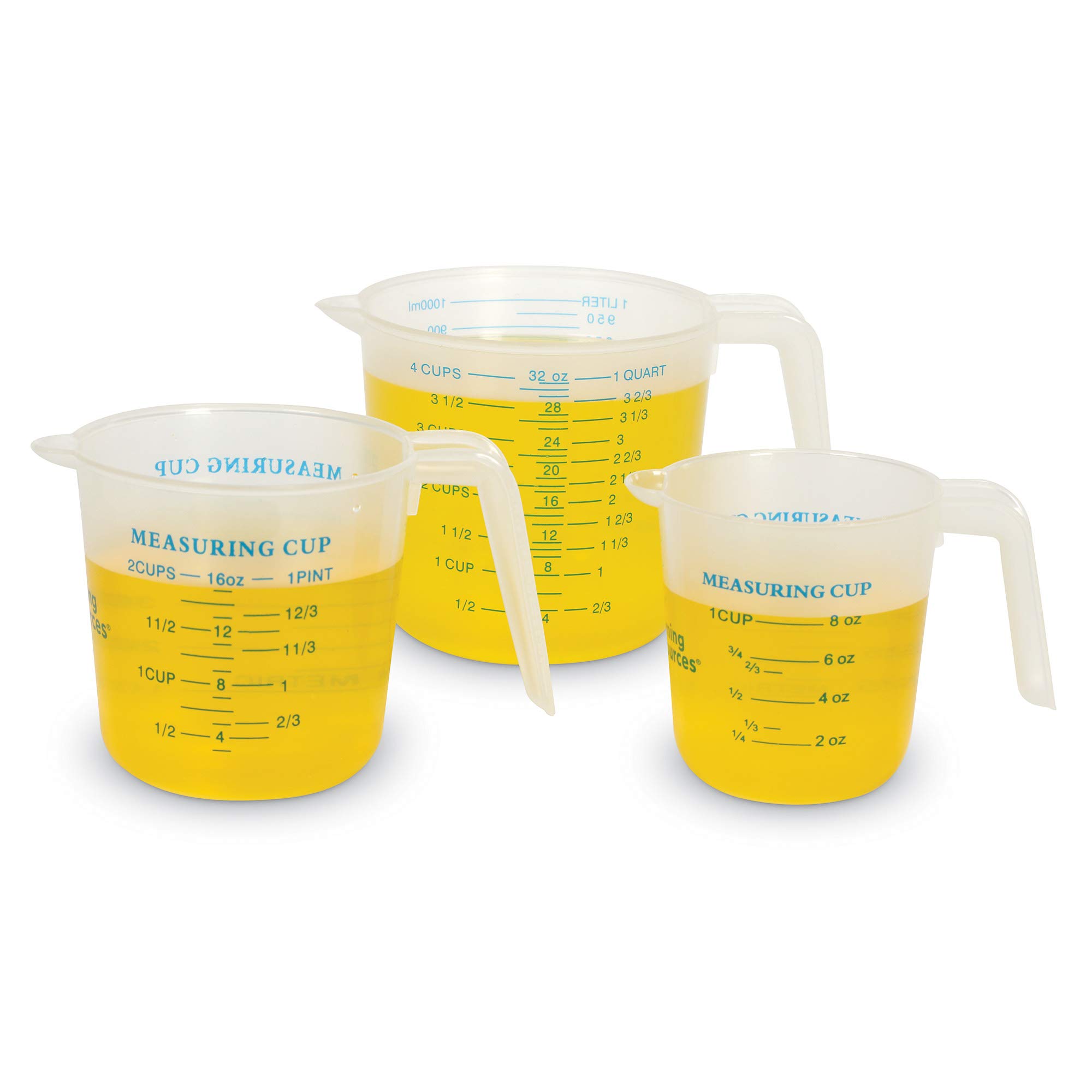 Foto 2 pulgar | Vasos Medidores De Líquidos, Recursos De Aprendizaje, Juego De 3 - Venta Internacional.