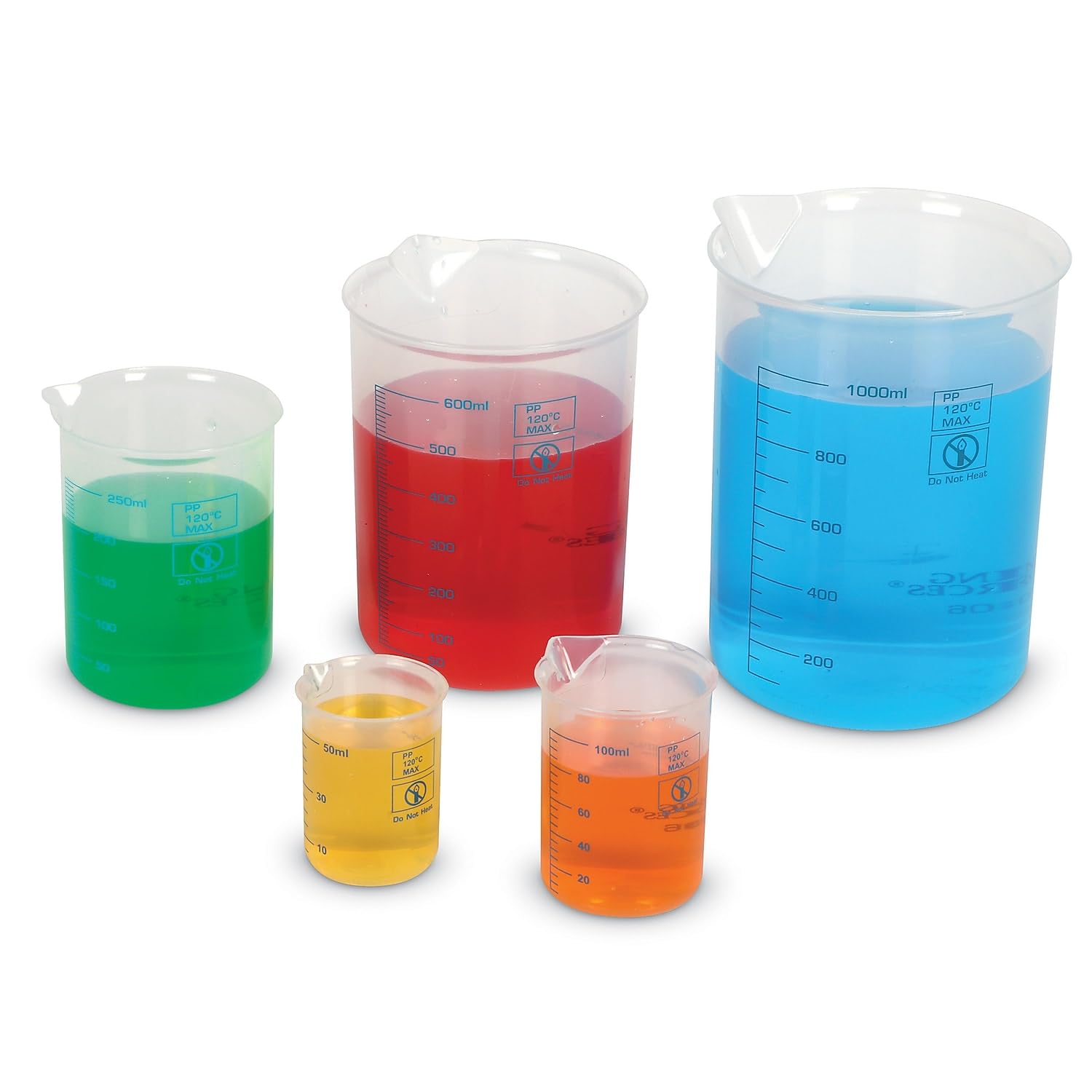 Foto 3 pulgar | Graduate Beakers Learning Resources, Juego De 5 Unidades De 50 Ml A 1 Litro - Venta Internacional.