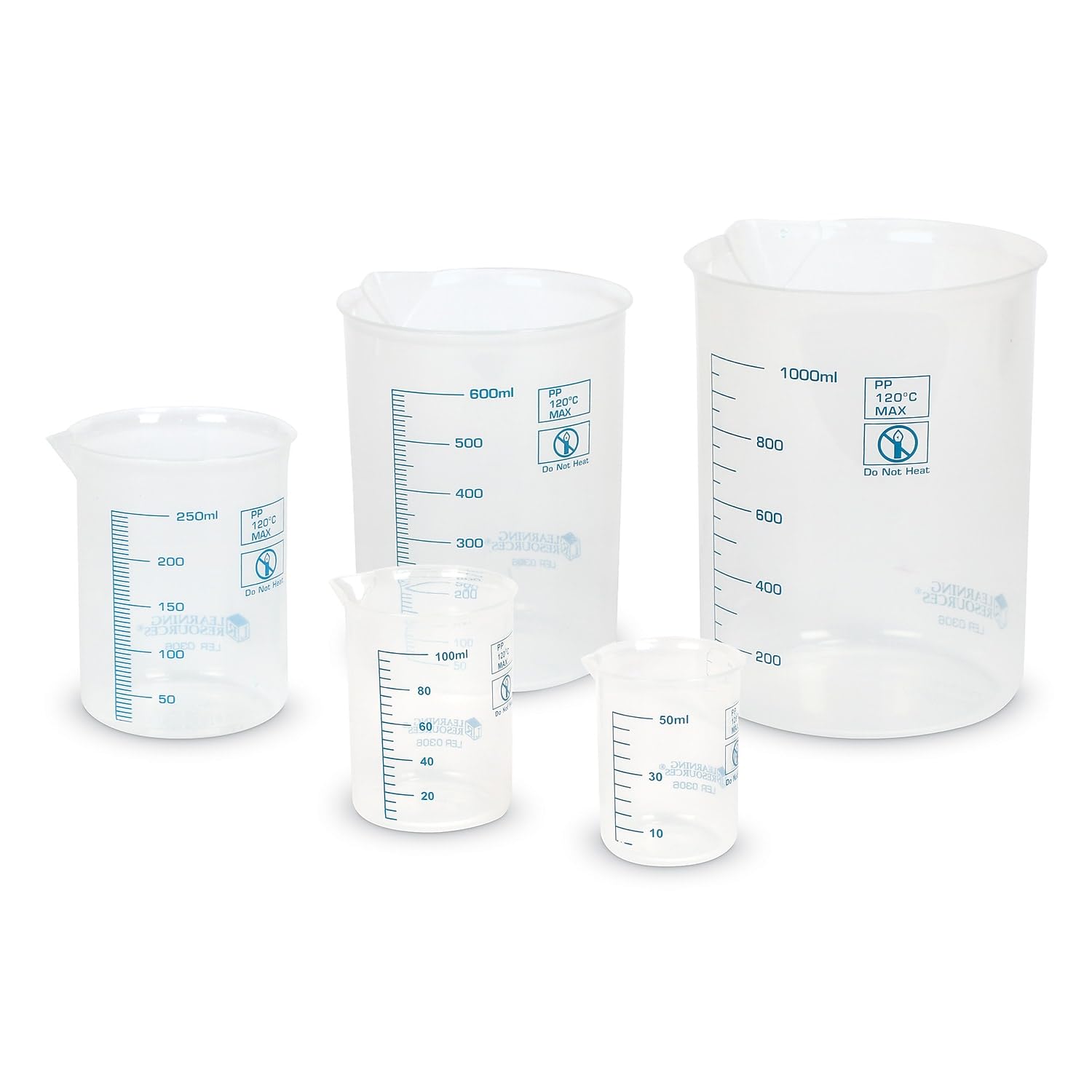 Foto 5 pulgar | Graduate Beakers Learning Resources, Juego De 5 Unidades De 50 Ml A 1 Litro - Venta Internacional.