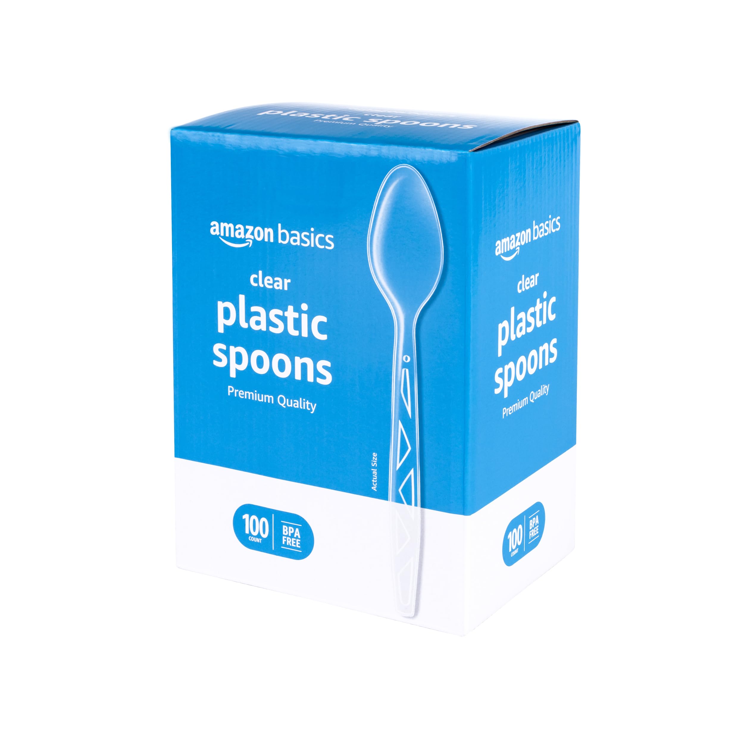Cucharas Desechables De Plástico Amazon Basics, 100 Unidades - Venta Internacional.