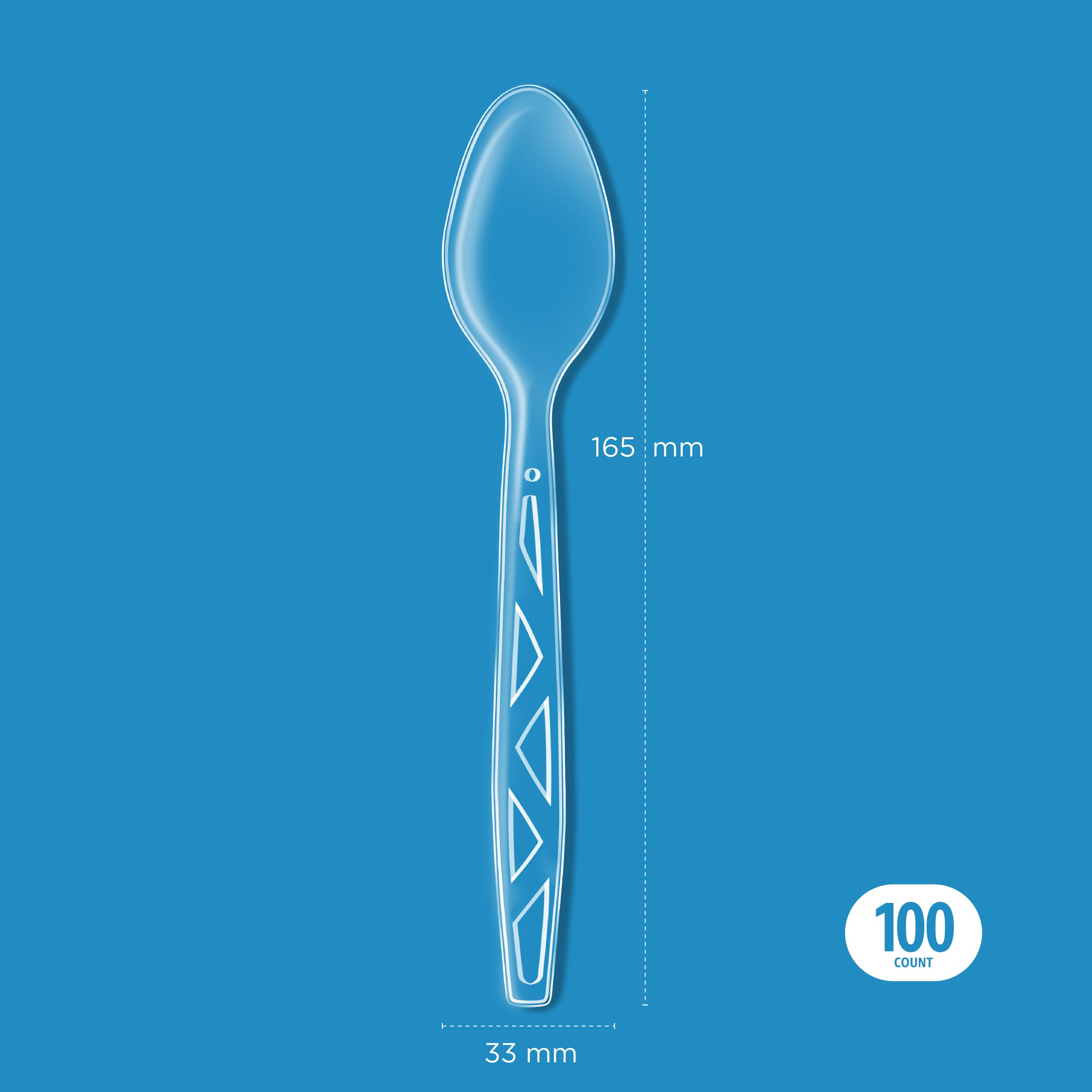 Foto 4 pulgar | Cucharas Desechables De Plástico Amazon Basics, 100 Unidades - Venta Internacional.