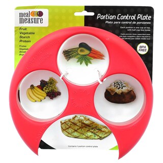 Foto 1 | Plato De Control De Porciones Flents Medidor De Metal Rojo 1 Unidad - Venta Internacional.