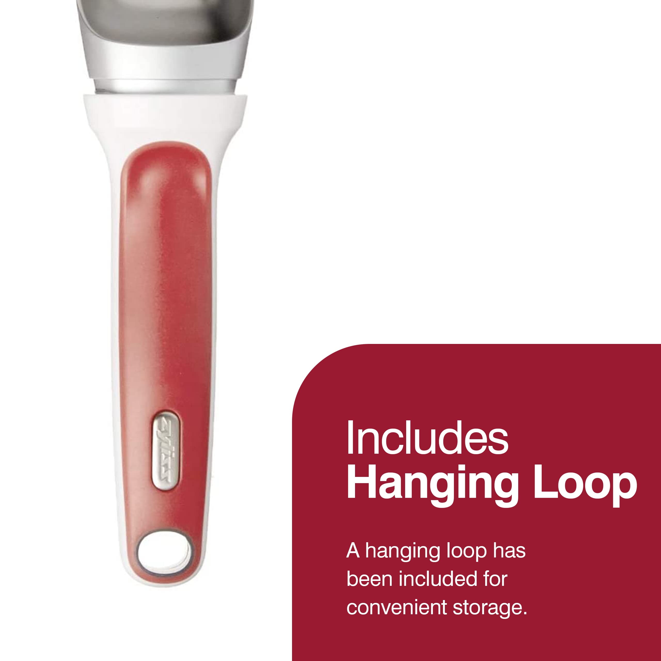 Foto 6 pulgar | Cuchara Para Helado Zyliss Right Scoop Ergonómica Para Lavavajillas, Color Rojo - Venta Internacional.