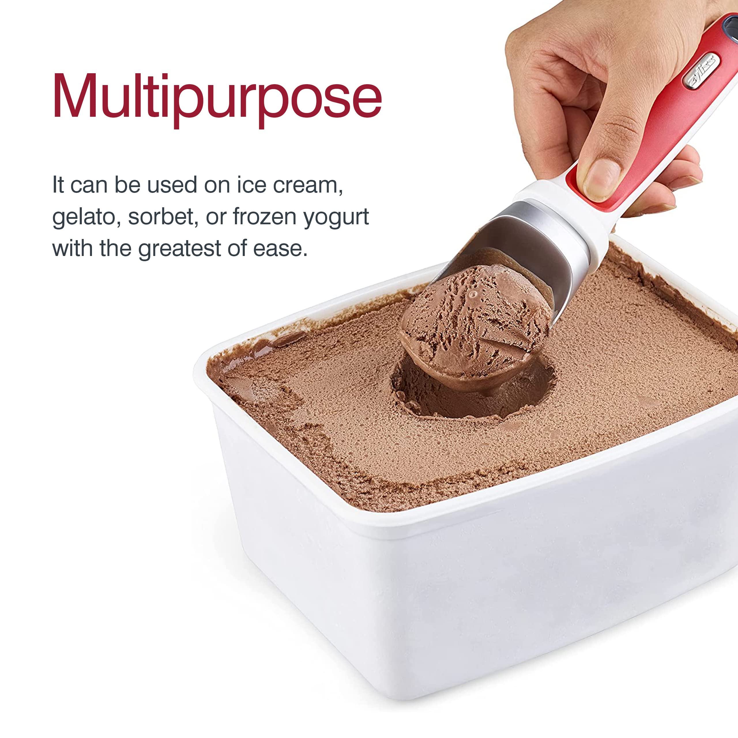 Foto 7 pulgar | Cuchara Para Helado Zyliss Right Scoop Ergonómica Para Lavavajillas, Color Rojo - Venta Internacional.