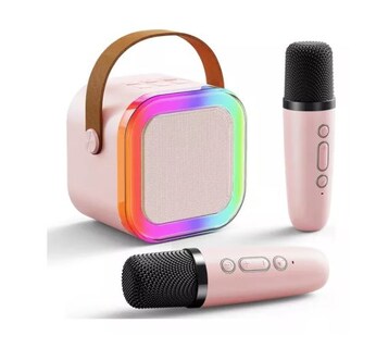 Foto 1 | Mini Karaoke Para Niños Con 2 Micrófono Color Rosa