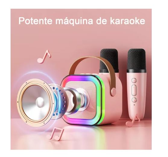 Foto 2 | Mini  Karaoke Para Niños Con 2 Micrófono Color Rosa