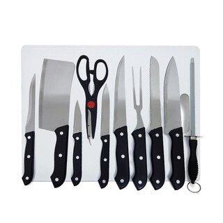 Foto 3 | Set Cuchillos 10 Pzs Acero Inoxidable Con Tabla De Madera Jc1111 Aquila
