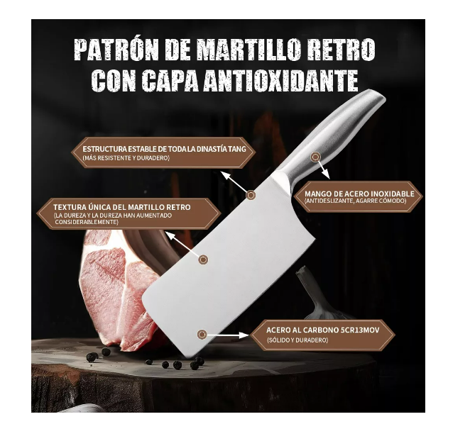 Foto 4 pulgar | Cuchillo De Cocina De Calidad Profesional Cuchillo De Chef