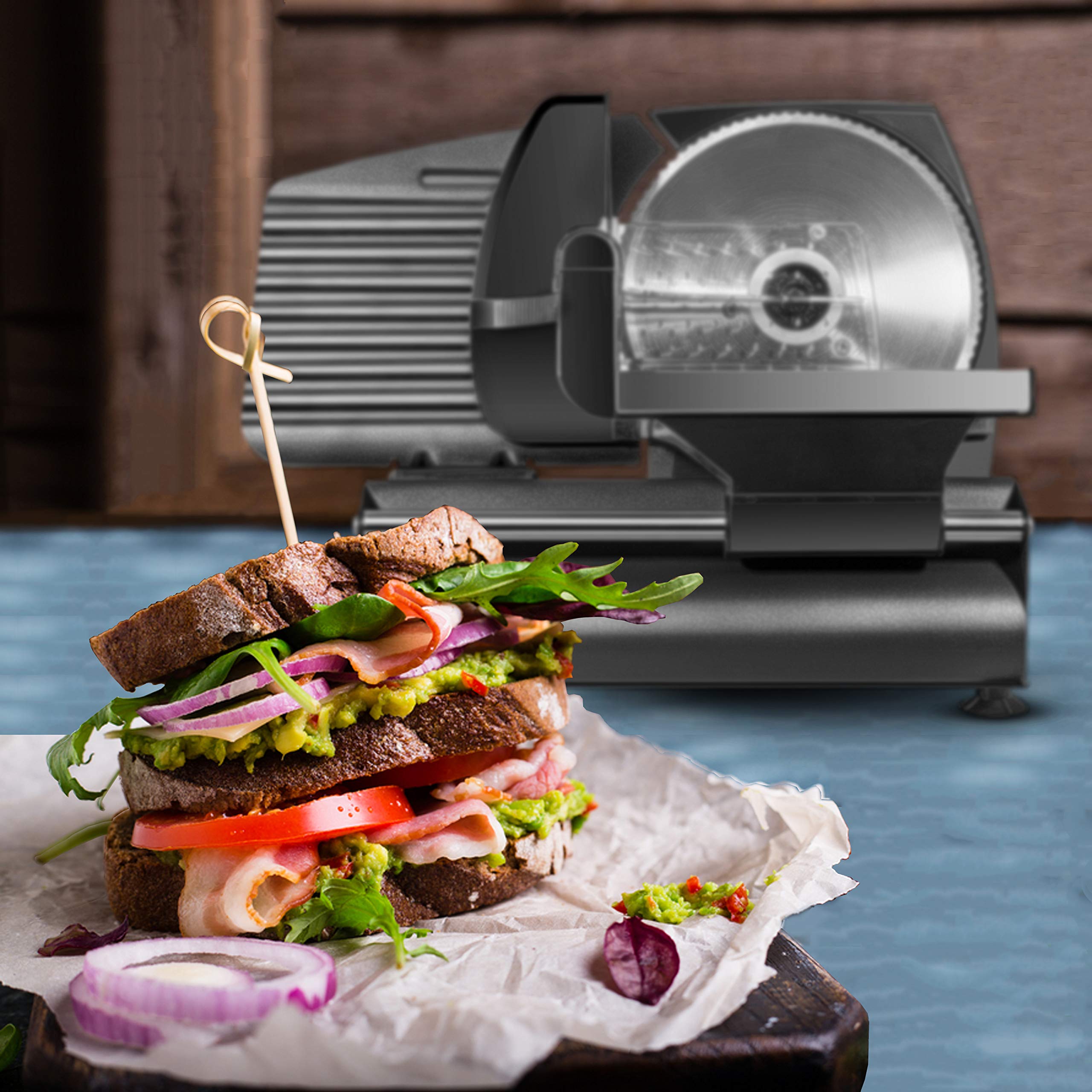 Foto 4 pulgar | Cortadora de Delicatessen Eléctrica Chefman con Rebanadas Ajustables - Venta Internacional