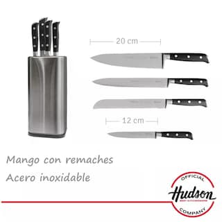 Foto 4 | Juego Set 4 Cuchillos Hudson Inox Antiadherente Profesional